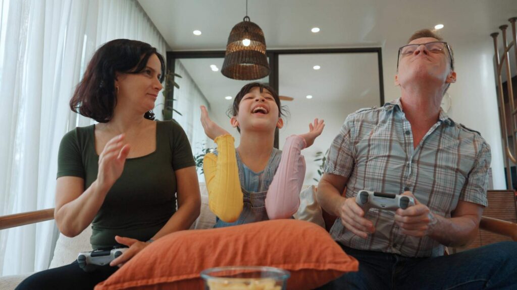 Happy family thriving in a supportive sober living environment